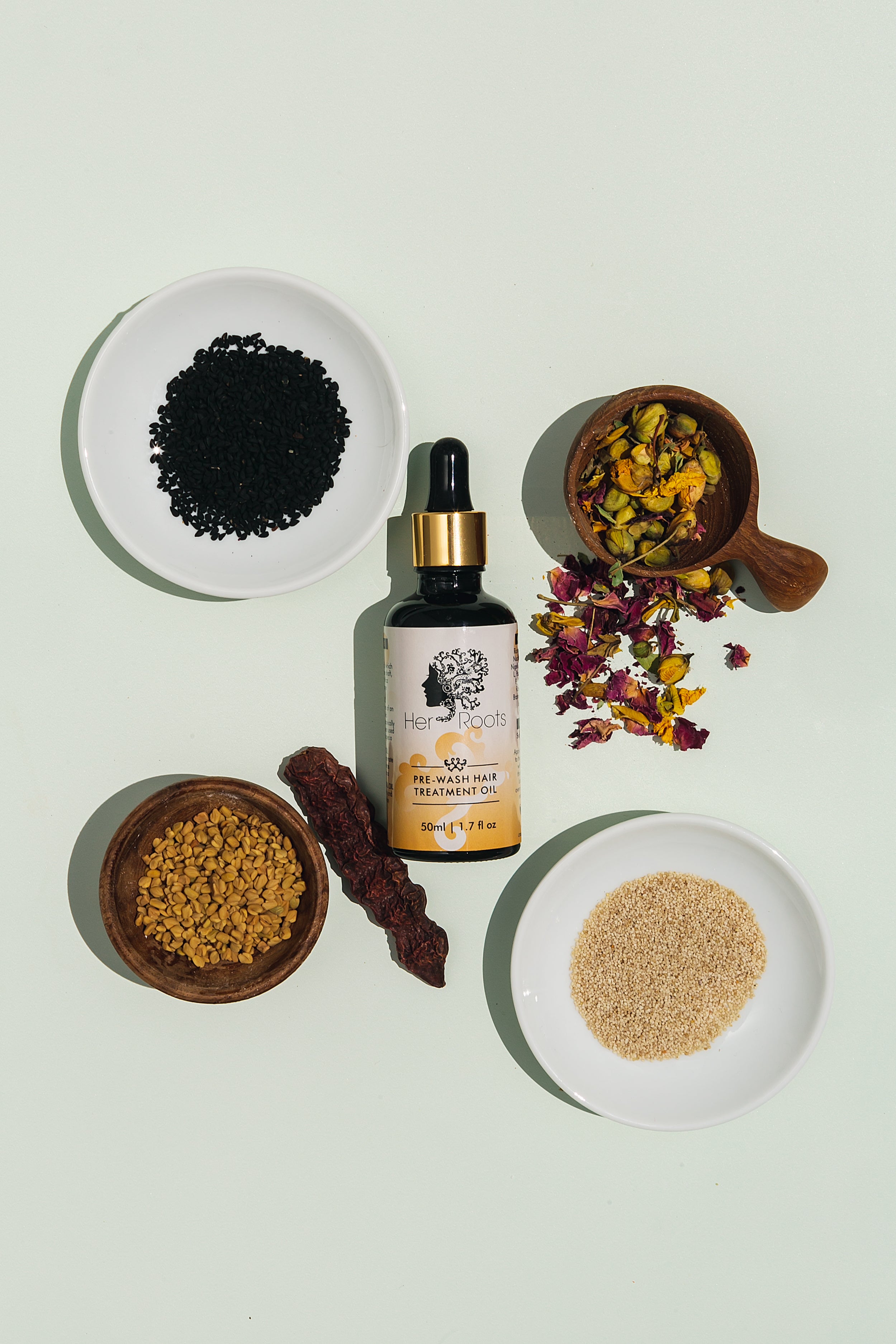 Hair Growth oil made with only Certified Organic Ingredients and Herbs
– Her Roots